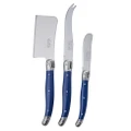Andre Verdier Debutant Cheese Set 3Pce Kitchen Decor Set Includes Two Pieces For Cheese Serving Utensils Blue