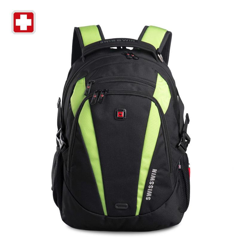 SWISSWIN Swiss waterproof 14" laptop Backpack School backpack Travel Backpack SW9986 Green