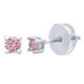 Bevilles 2mm Children's Pink Cubic Zirconia Stud Earrings