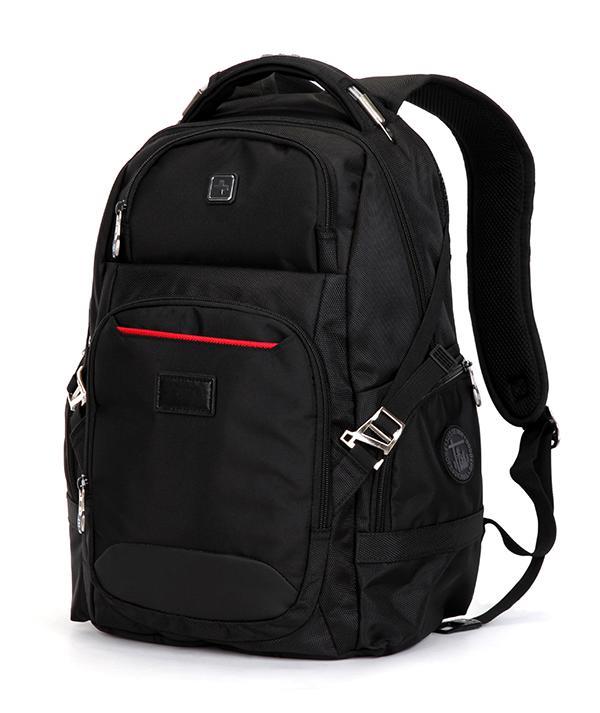 SUISSEWIN Swiss waterproof 15.6" laptop Backpack School backpack Travel Shoulder Bag SN9938 Black