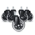 Advwin 3 Inch Office Chair Casters Wheels Set of 5 Replacement Rubber Chair Casters