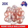20pcs Rose Gold Confetti Balloons For Birthday Marriage Party Decoration GIFT AU