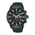 Lorus Men's RM323HX9 Stainless Steel Analog Watch, Black Dial