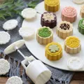 Moon Cake Mold Cookies Round Pastry Moon Cake DIY Flower Stamps
