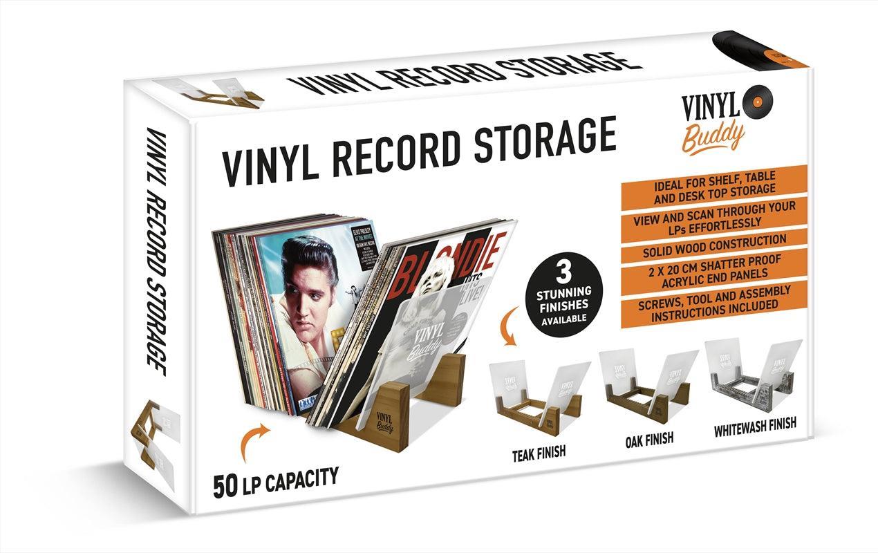 Turntable Accessory-Vinyl Album Desk Rack Teak