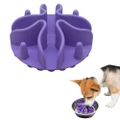 Pet Dog Slow Feeder Insert Pad Dog Bowls Silicone Slow Eating Puppy Food Bowl Pad Purple