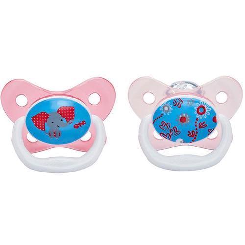 Prevent Contoured Pacifier Stage 2, 2 Pack (Pink)
