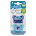 Prevent Contoured Pacifier Stage 1, 2 Pack (Blue)