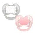 Advantage Pacifier Stage 1, 2 Pack (Pink Stars)