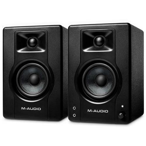 M-Audio BX3 D3 Powered Studio Monitors 3in Driver Desktop Speakers Pair Black