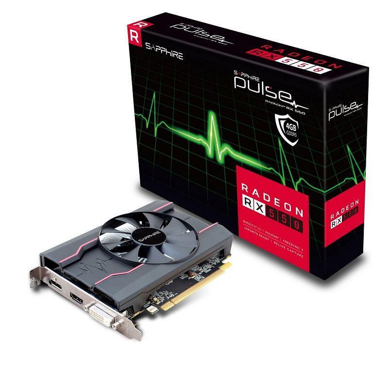 Sapphire AMD PULSE RX 550 4GB Gaming Graphic Card [11268-01-20G]