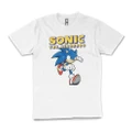 Sonic The Hedgehog On the Run Retro 90s Cotton T-Shirt Unisex Tee White