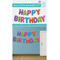 2 x Happy Birthday Balloon Banner Kit Decoration Party Air Filled Letter 35.5CM
