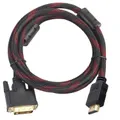 5m Braided HDMI to DVI-D 24+1 Pin Male Cable AV Full HD for PC LCD PS3 XBOX 360 HDTV TV