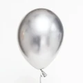 Metallic Silver 10x 25cm Latex Balloons Helium Colour Balloon Party Wedding Birthday Decorations