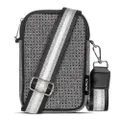 Punch Neoprene Mobile Travel Bag w/Shoulder Strap Women's Handbag Marl Grey