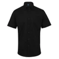 Premier Mens Signature Oxford Short Sleeve Work Shirt (Black) (17.5)