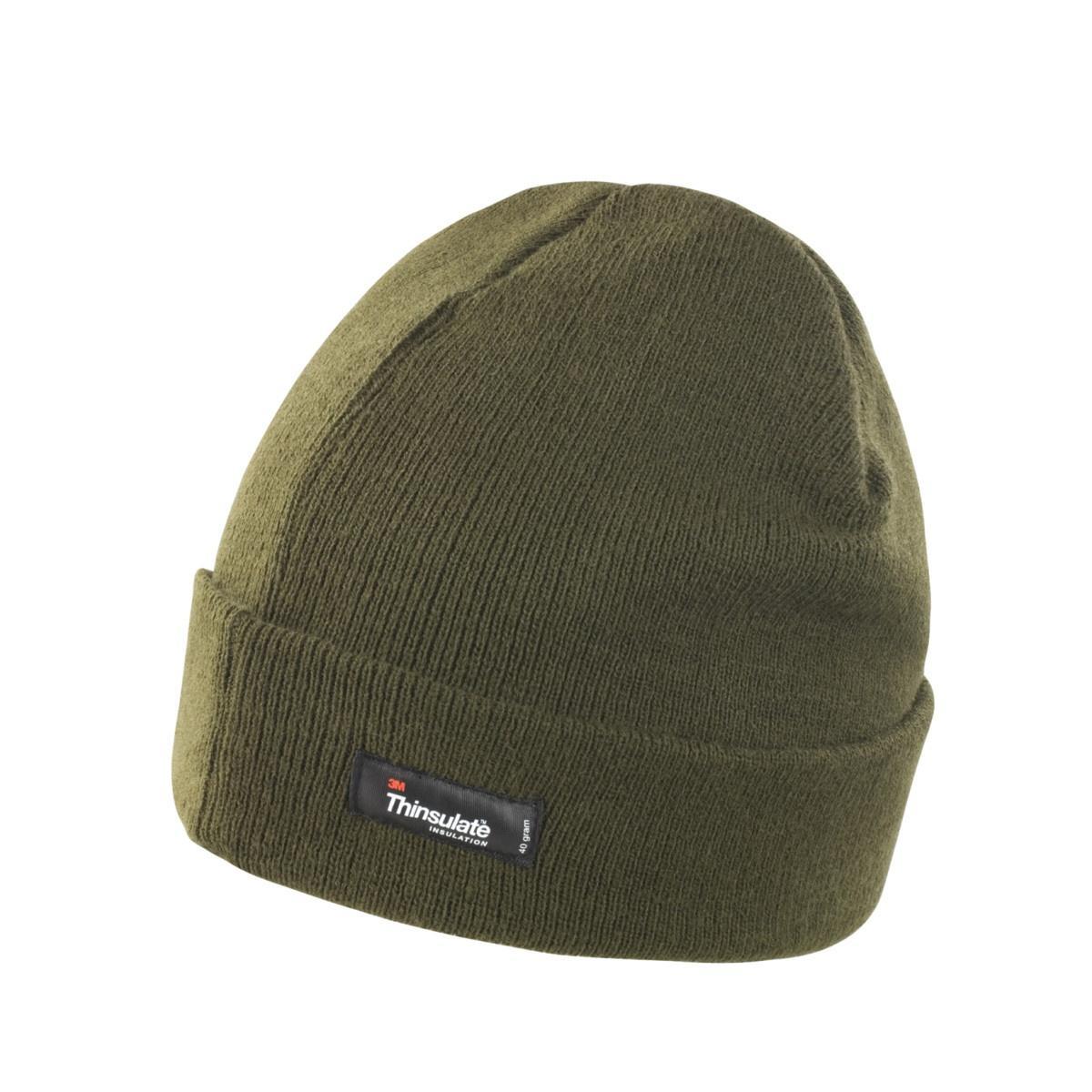 Result Unisex Lightweight Thermal Winter Thinsulate Hat (3M 40g) (Pack of 2) (Olive) (One Size)