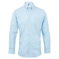 Premier Mens Signature Oxford Long Sleeve Work Shirt (Light Blue) (17)