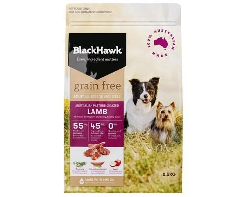 Black Hawk Grain Free 2.5kg Lamb Flavour Dog Food - Adult All Breed