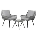 Outdoor Furniture 3-Piece Bistro Set - Lounge Chairs and Table for Patio