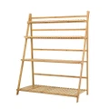 Bamboo Ladder Shelf For Plants - Foldable