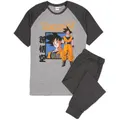 Dragon Ball Z Mens Goku Long Pyjama Set (Grey/Black) (S)