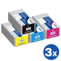 12-Pack Original Epson SJIC22P Ink Cartridges Combo for TM-C3500 TMC3500 [3BK,3C,3M,3Y]
