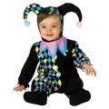Bristol Novelty Baby Court Jester Costume (Black/Blue/Pink) (1-2 Years)