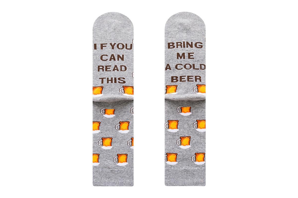 If You Can Read This - Funny Socks Novelty Gift For Men, Women -Cold Beer
