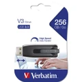 Verbatim Store'n'Go V3 USB 3.0 Stick Flash Drive 256GB Storage For Laptop Grey