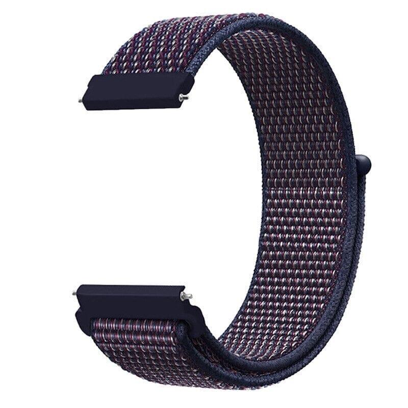 Nylon Sports Loop Watch Straps Compatible with the Nokia Activite - Pop, Steel & Sapphire