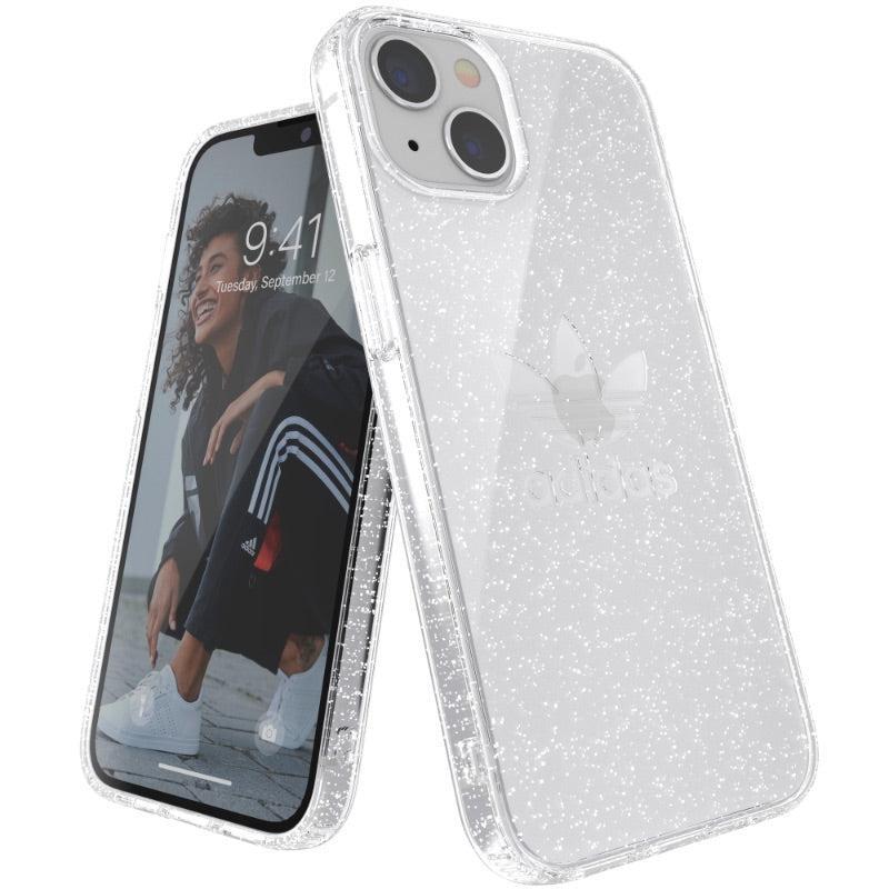 Adidas Iconic Protective Phone Case iPhone 13 Slim Bumper - Clear Glitter