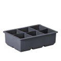 Silicone King Ice Cube Tray, 6 Cup (Charcoal)