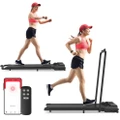 Advwin Walking Pad 8km/h Electric Treadmill 2 IN 1 Home Gym Foldable Compact Running Machine Under Desk Walking Machine Black