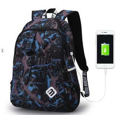 Creative usb charging backpack