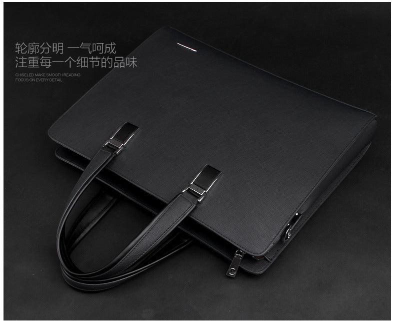 Men's leather handbag cross section business package male computer package cow leather men leisure satchel briefcase wholesale