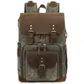 Casual Shoulder Camera Bag Hit Color Waterproof Canvas Slr Digital Bag Retro Hit Color Camera Backpack