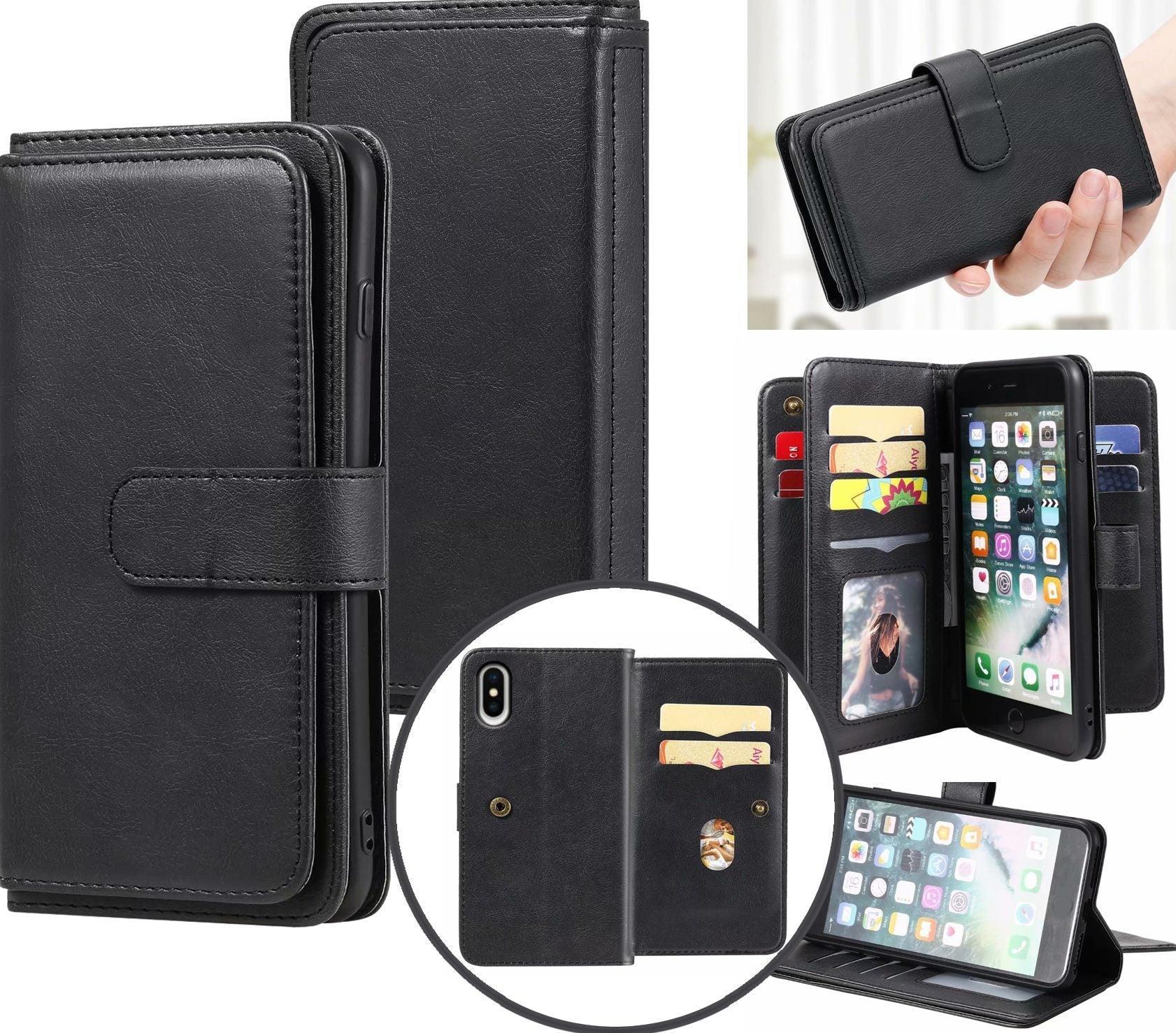 iPhone X Case Wallet Cover Black