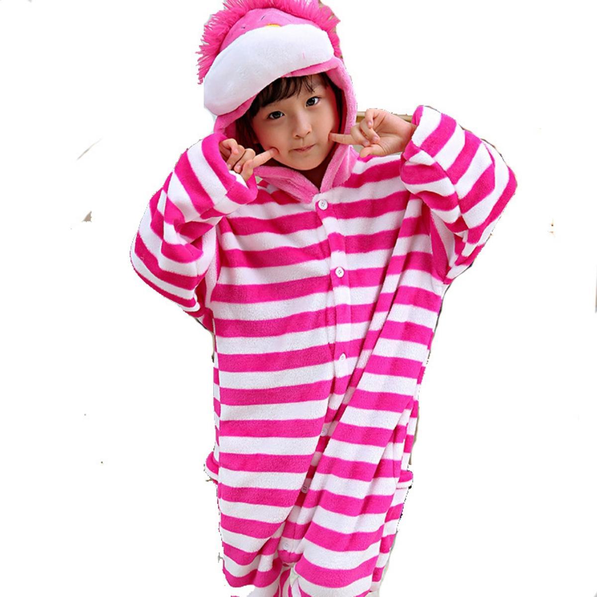 Kids Cheshire Cat Onesie Animal Kigurumi Costume Bodysuit Outfit