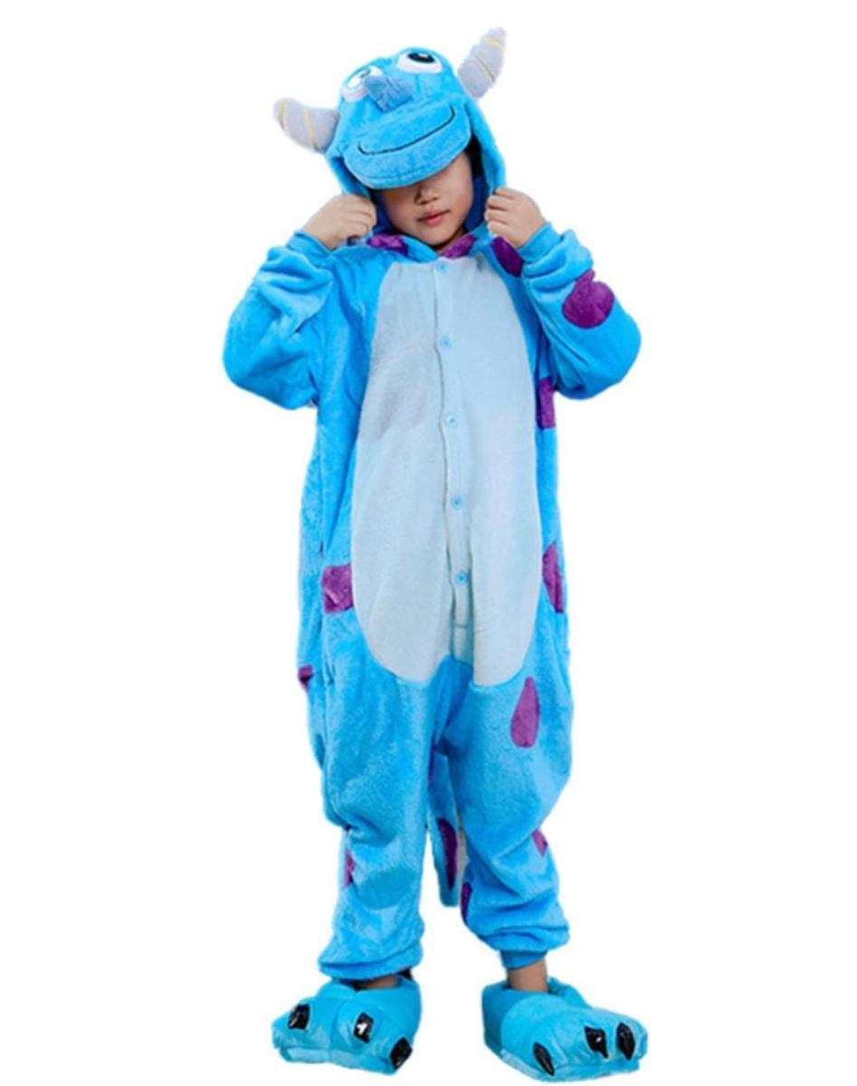 Kids Sulley Monster Onesie Animal Kigurumi Costume Bodysuit Outfit