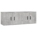Wall-mounted TV Cabinets 2 pcs Concrete Grey 57x34.5x40 cm vidaXL