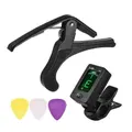 Guitar Accessory Set For Beginners With Clip-on Lcd Digital Guitar Tuner Lightweight Guitar Tool Kit