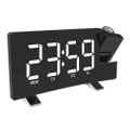 Projection Alarm Clock, With 0-100% Full Range Brightness Dimmer