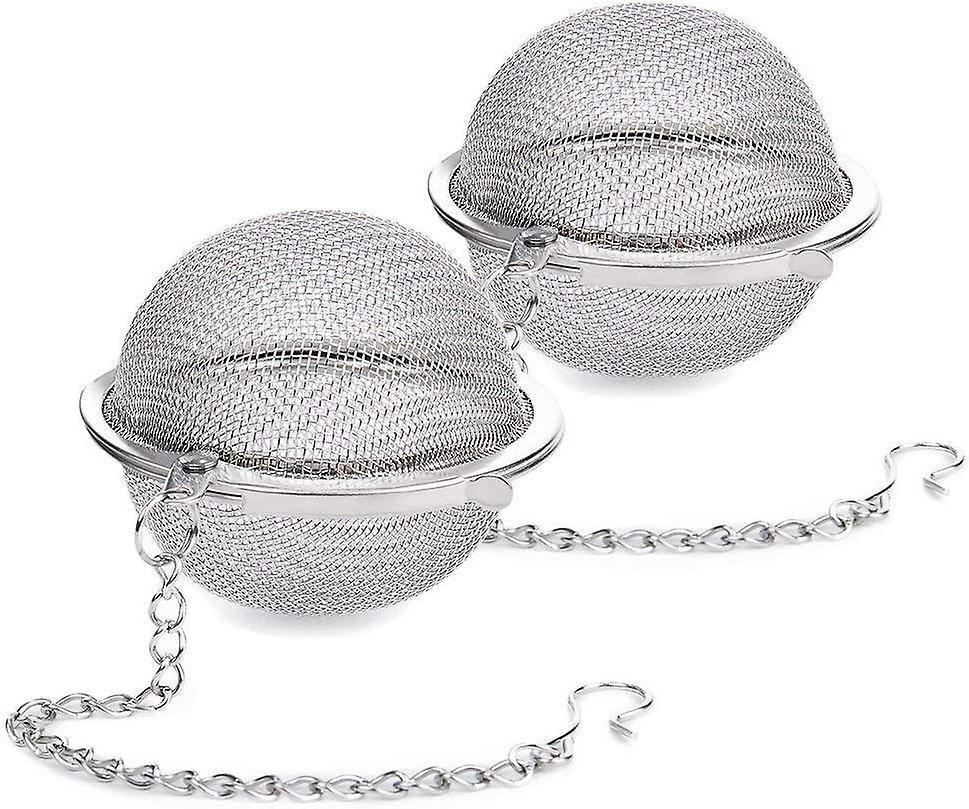 2 Stainless Steel Tea Balls, Mesh Tea Infuser Filter, High-quality Tea Filter For Loose Leaf Tea And Flavoring Spices, Tea Spacer Diffuser