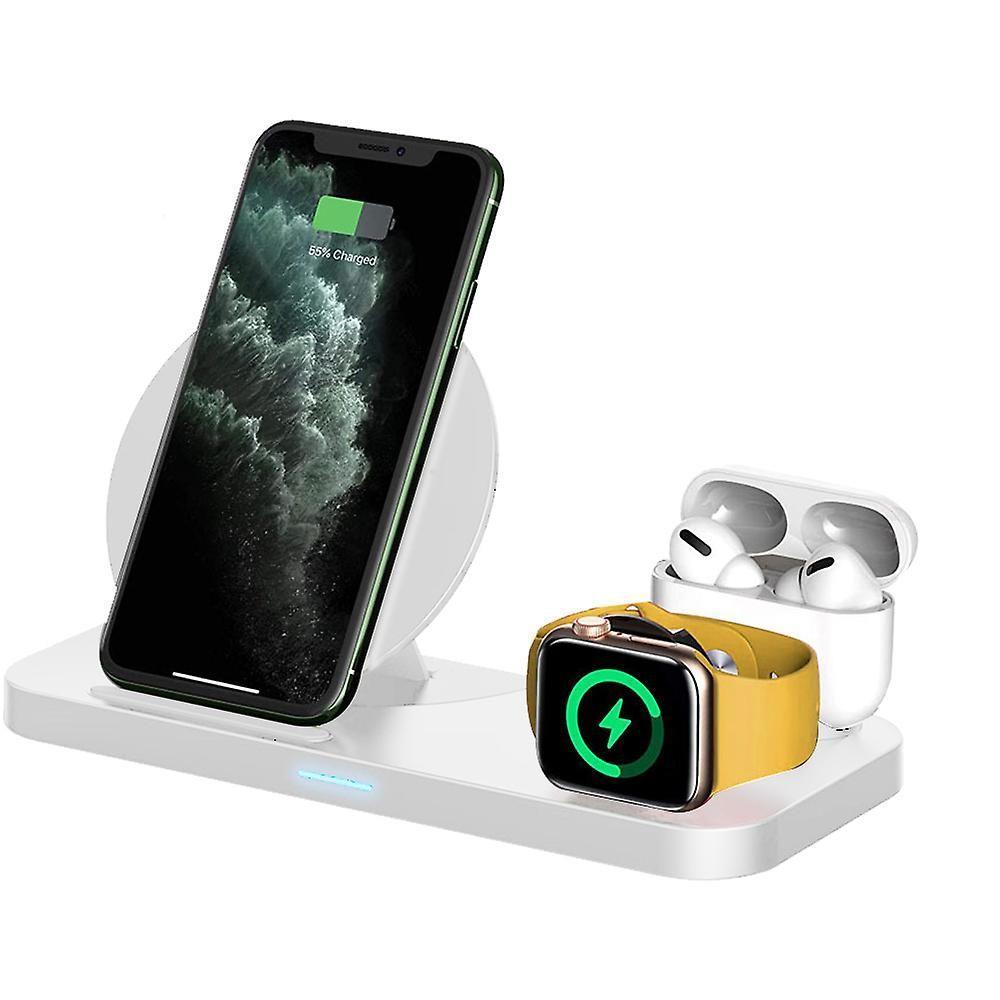 3 In 1 Wireless Charger Charging Stand Compatible With Apple Watch And Airpods Pro,fast Charging Dock For Iphone 12 Pro, 11, Xs Max, Xr