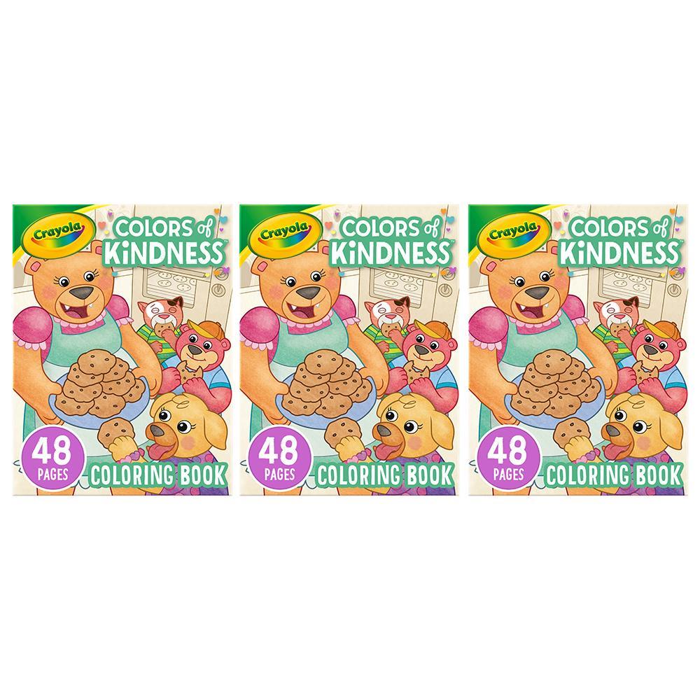 3x Crayola Kids/Childrens Creative 48pg Coloring Book Colours of Kindness 36m+