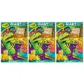 3x Crayola Creative Giant Colouring Page Foldalope T-Rex The Trouble with T-Rex