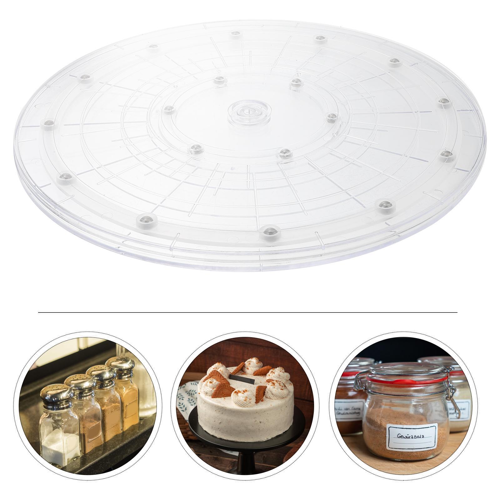 Plastic Trays Carasoul Salt Jar Revolving Condiment Holder Round Rack Transparent Turntable Ball