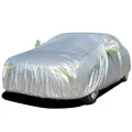 YXL 5.1x2x1.85m Full Car Cover Outdoor Waterproof Universal for Automobiles with Zipper Door